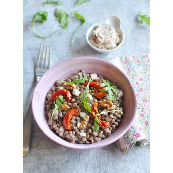 Lentils Salad with Goat Cheese/Nuts/Grapes