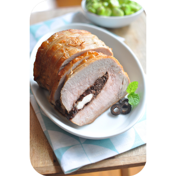 Roast pork with goat cheese