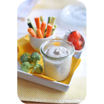 Vegetables with anchovy spread